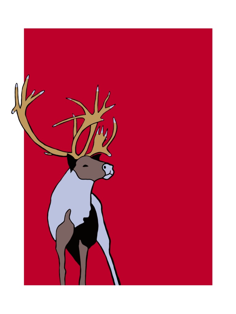 blue tipped elk in red